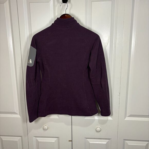 Eddie Bauer First Ascent Polartec Fleece Womens M Purple 1/4 Zip Outdoor Hiking - Picture 2 of 8